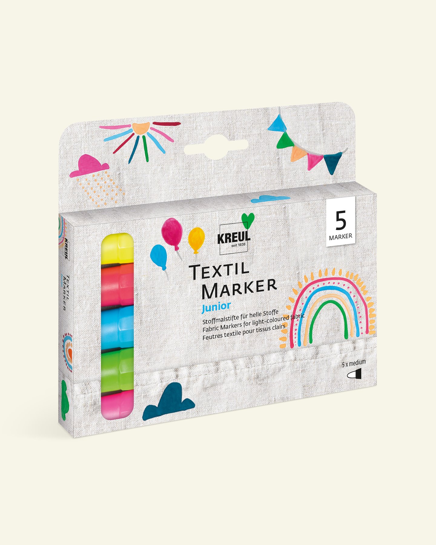 Textilstift medium Junior Set m. 5Stk. 31619_pack