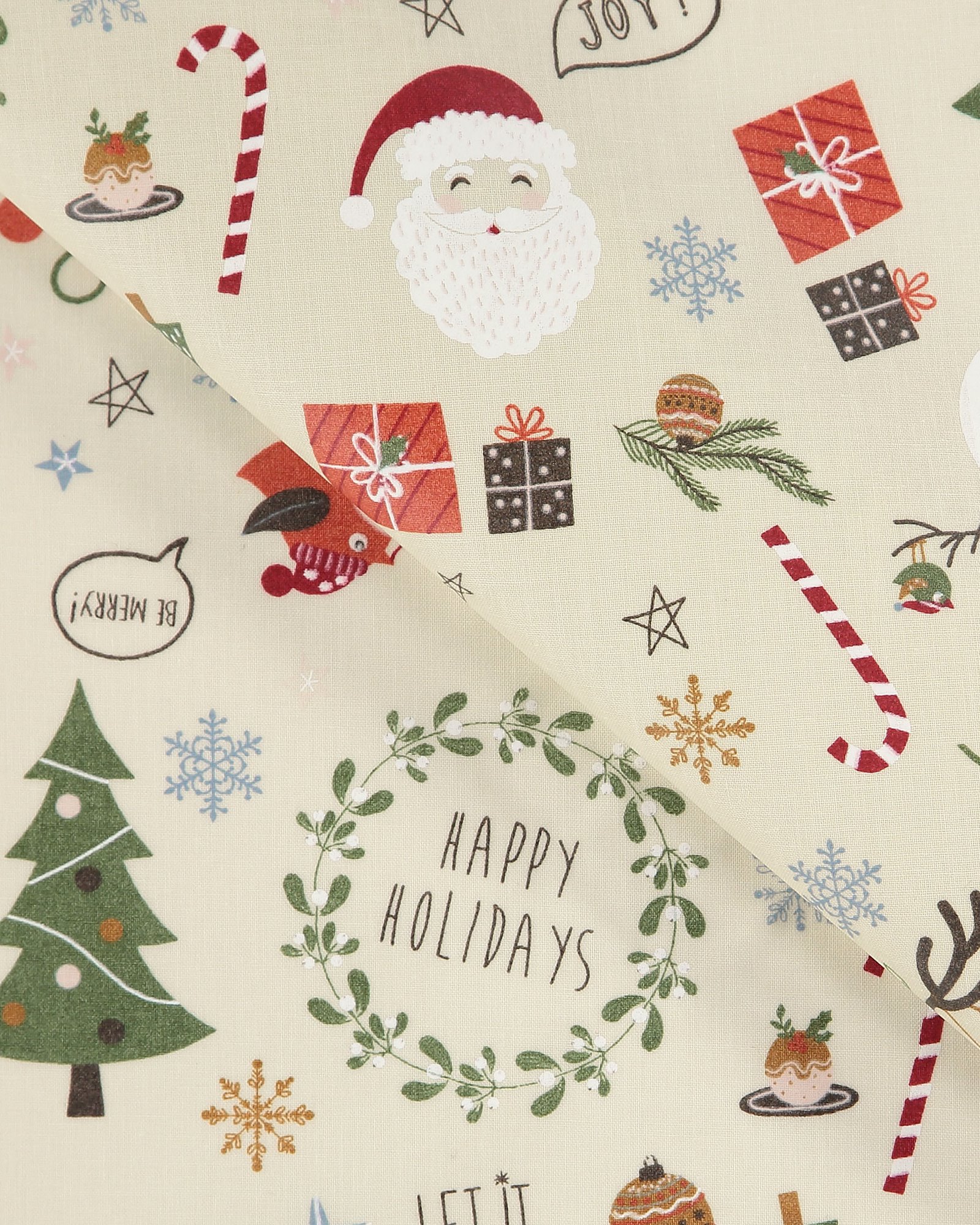 Textilwachstuch, Beige mit Weihnachtspr. 861711_pack