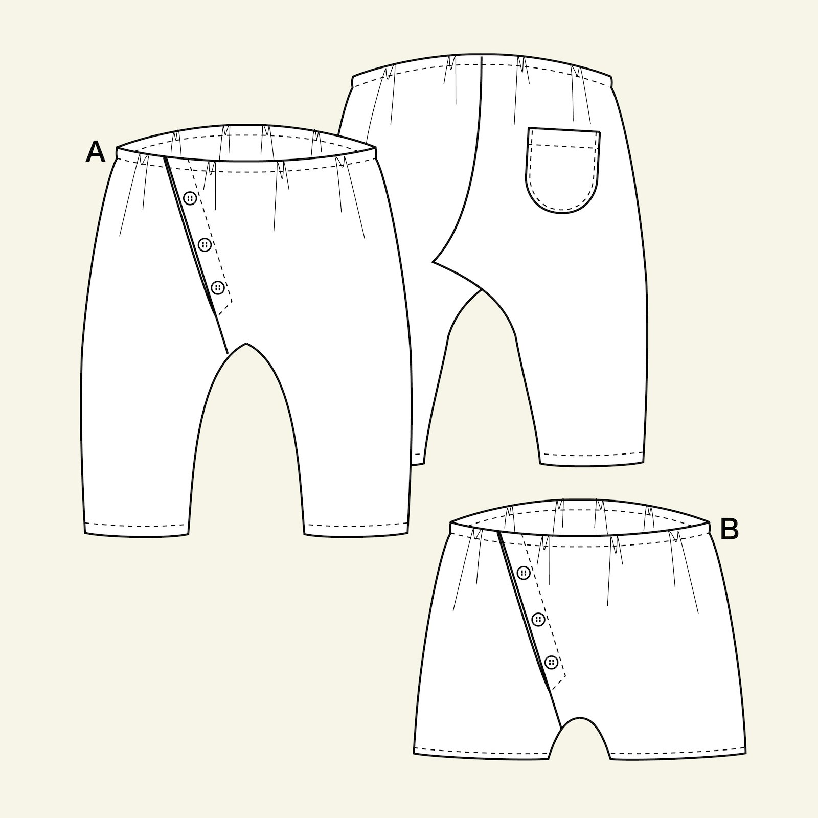 Trousers and shorts, 56/0m p80008_pack
