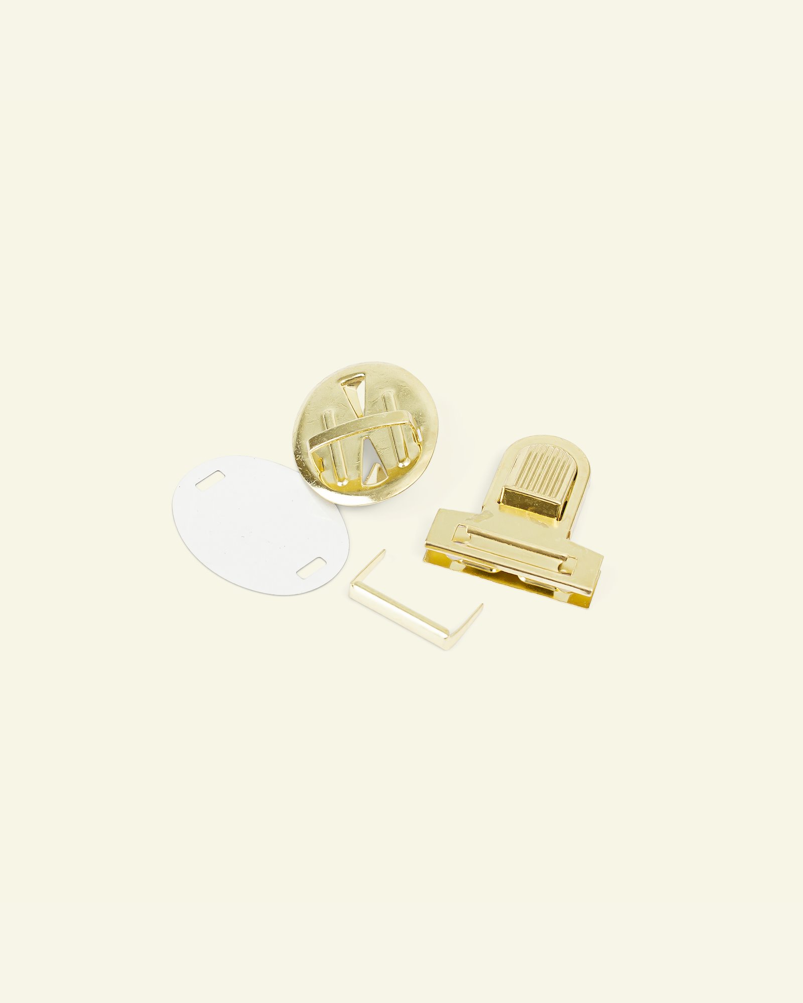 Tuck lock metal 32x36mm gold col. 1pc 43010_pack
