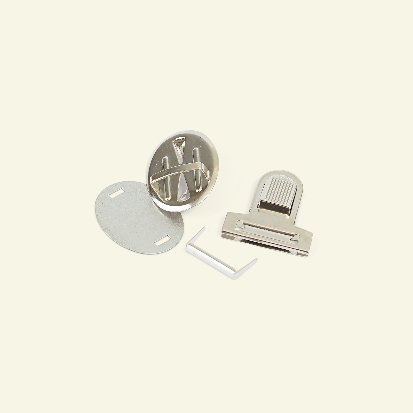 Tuck lock metal 32x36mm silver 1pc 43007_pack