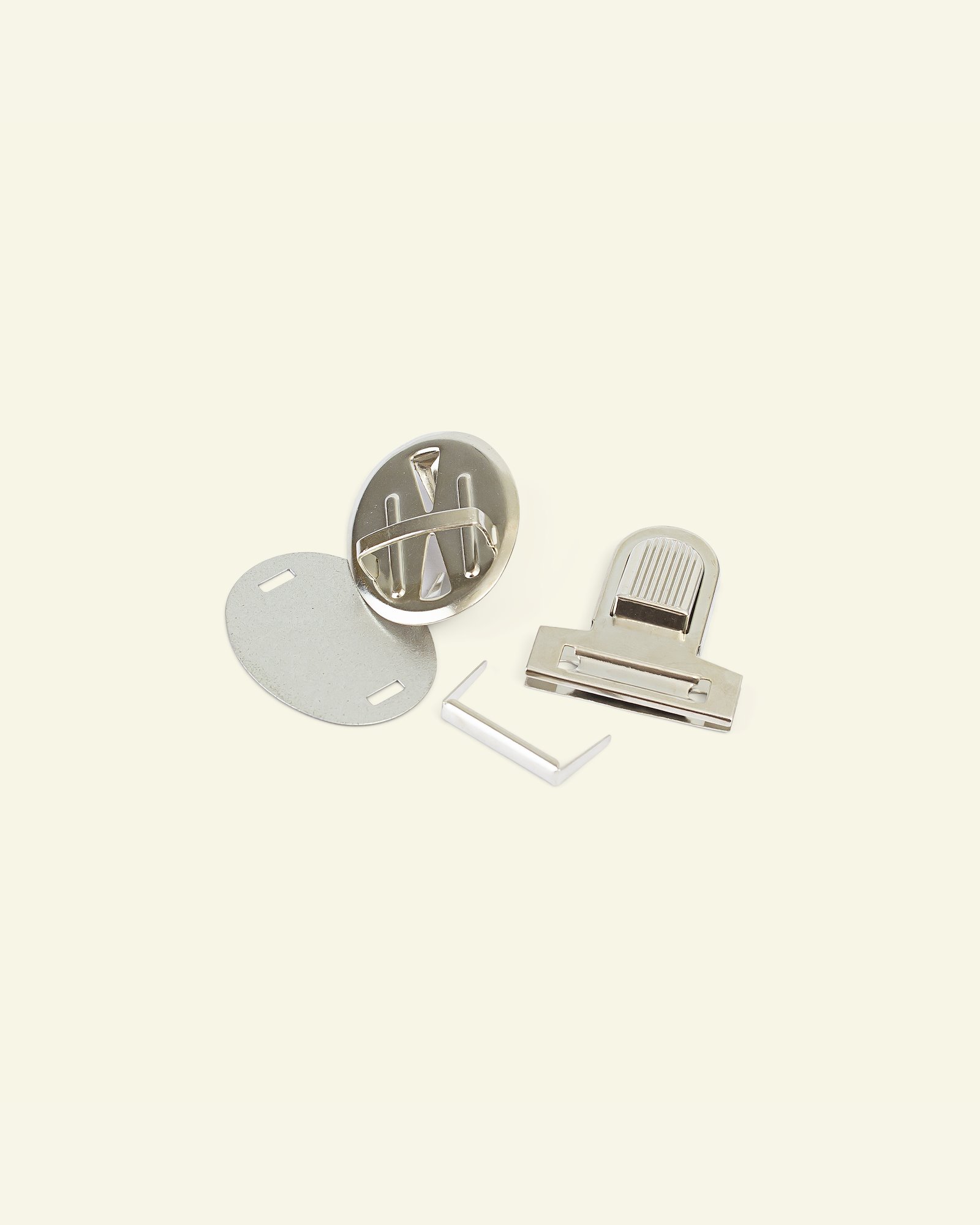 Tuck lock metal 32x36mm silver 1pc 43007_pack