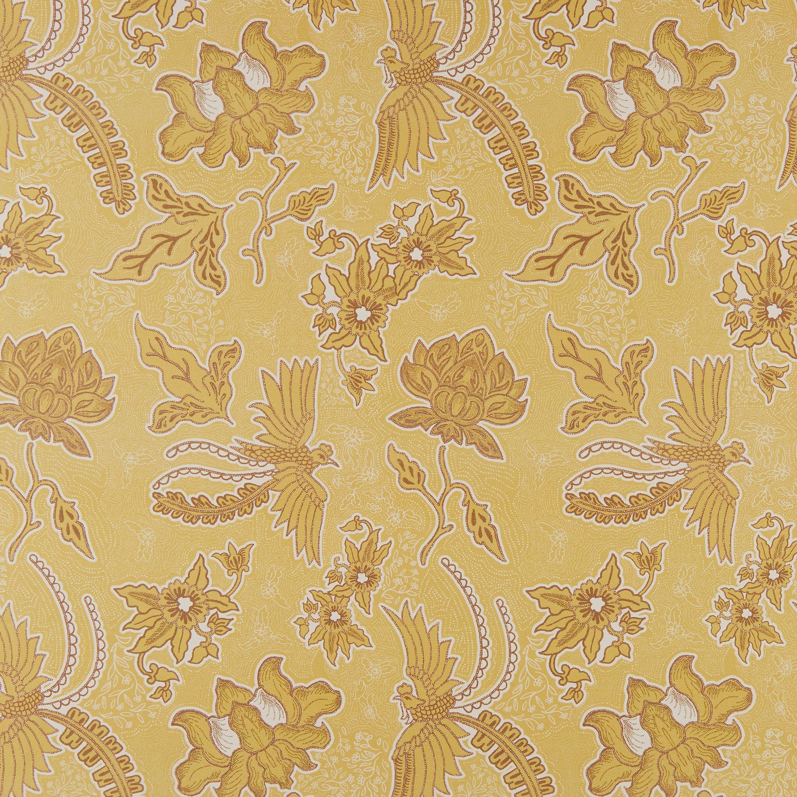 Upholstery panama yellow cranes/flowers 826512_pack_sp