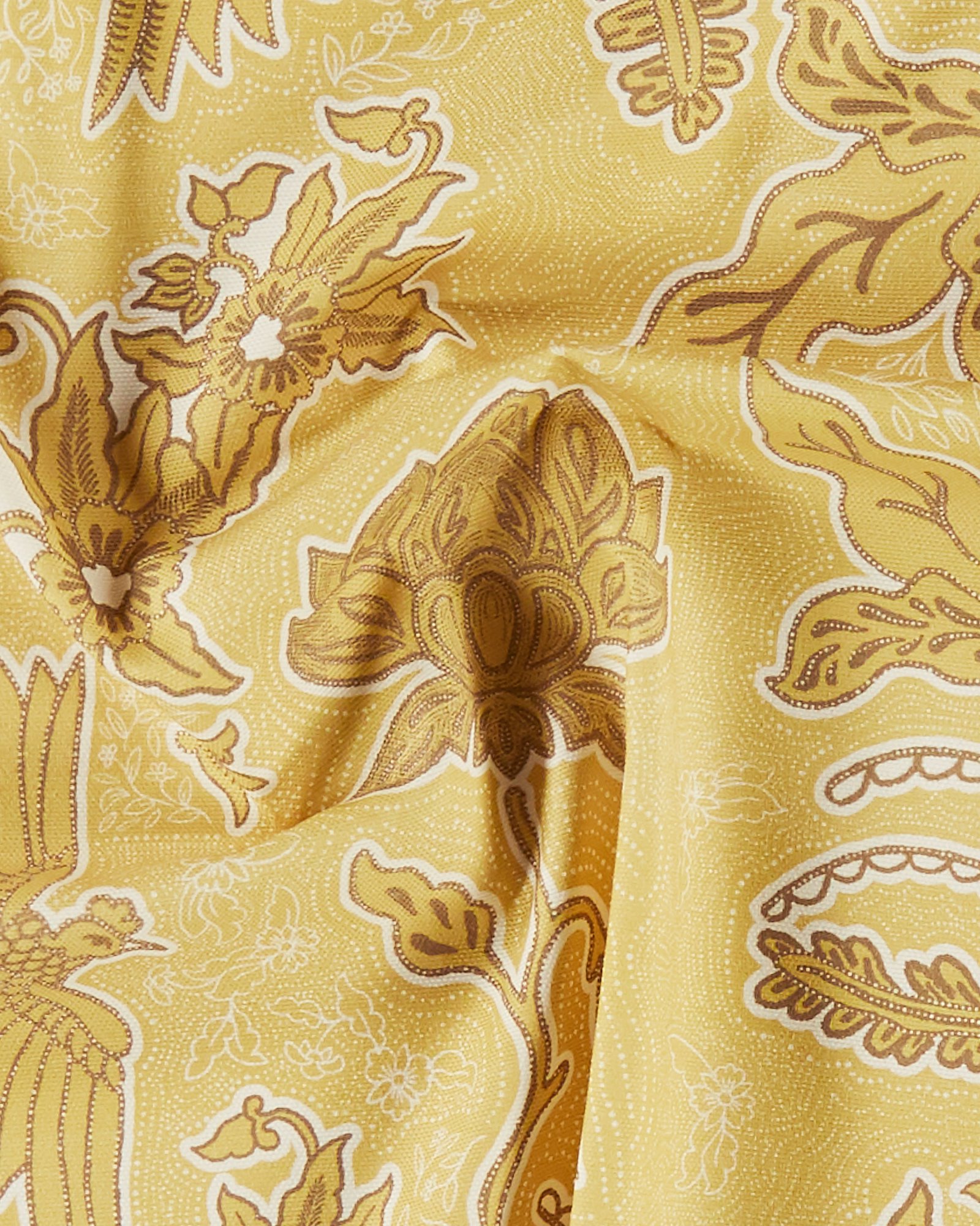 Upholstery panama yellow cranes/flowers 826512_pack
