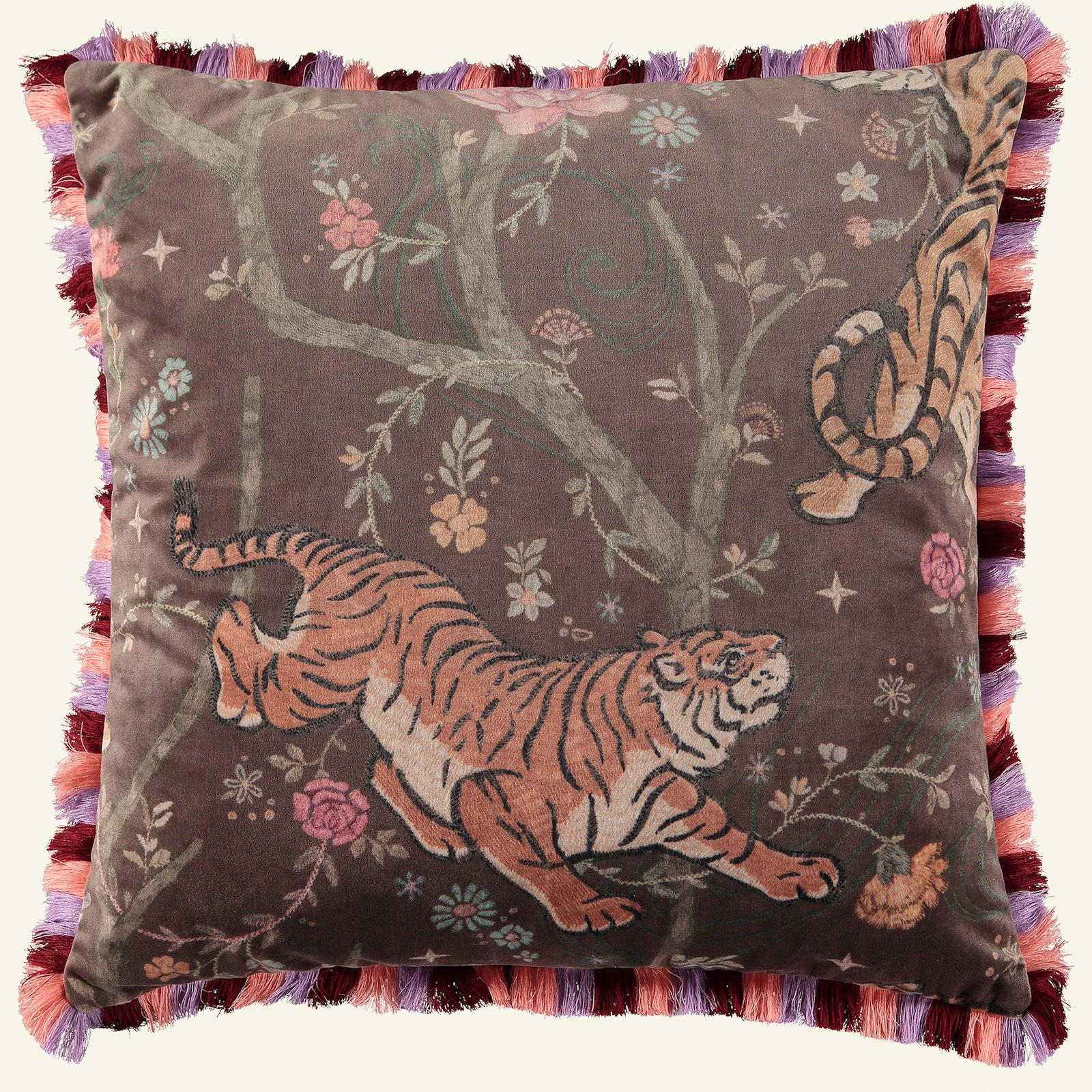 Upholstery velvet brown with tiger 826263_22363_sskit