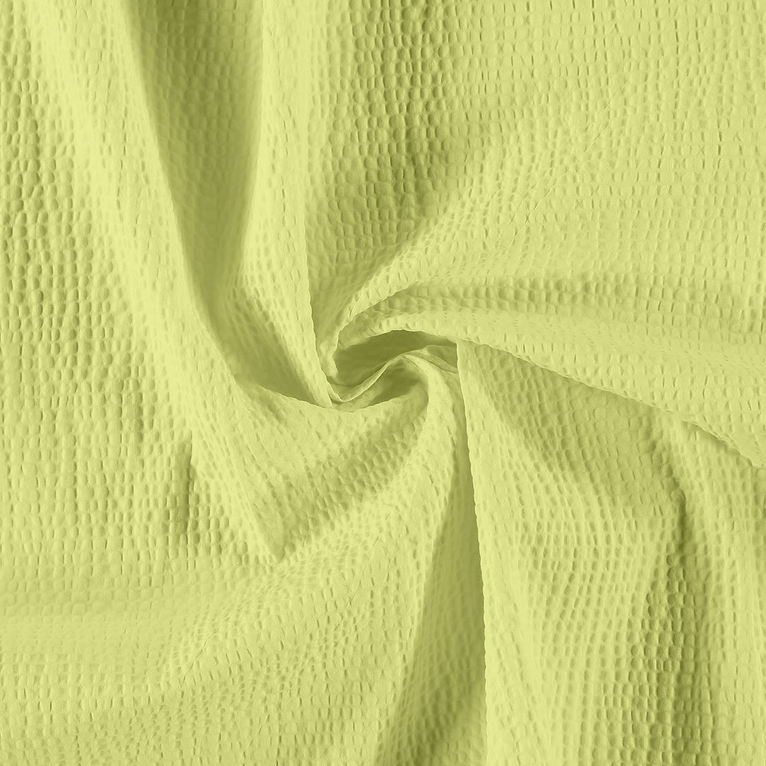 Se Vævet bomuld m crepe effekt pastel grøn hos Selfmade