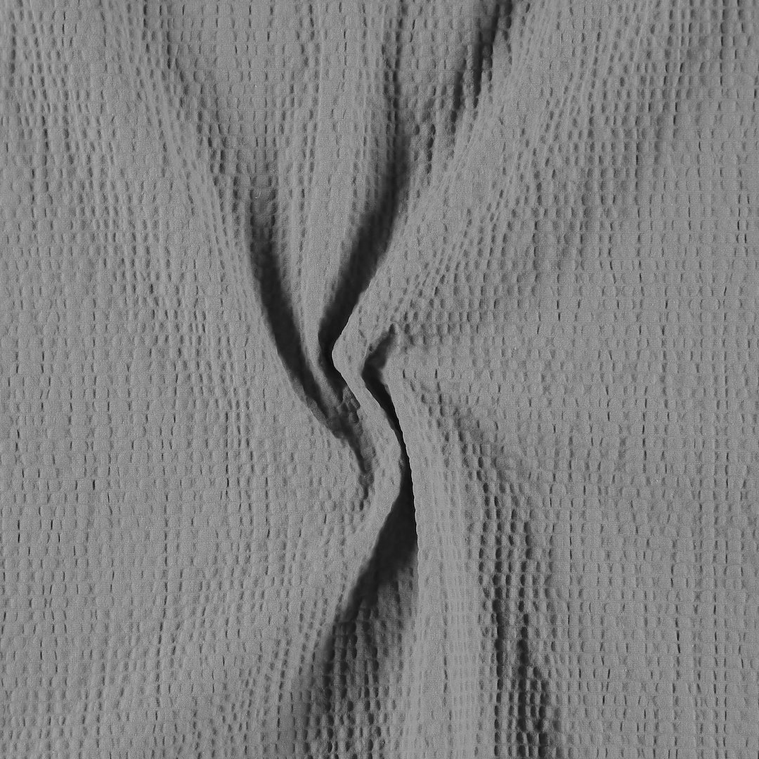 Billede af Vævet bomuld med crepe effekt grå