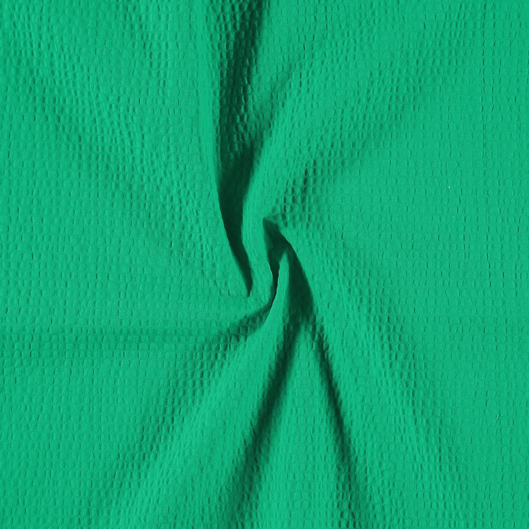 Billede af Vævet bomuld med crepe effekt klar grøn