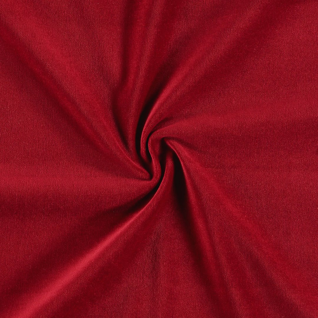 Billede af Vævet bomulds velour rød