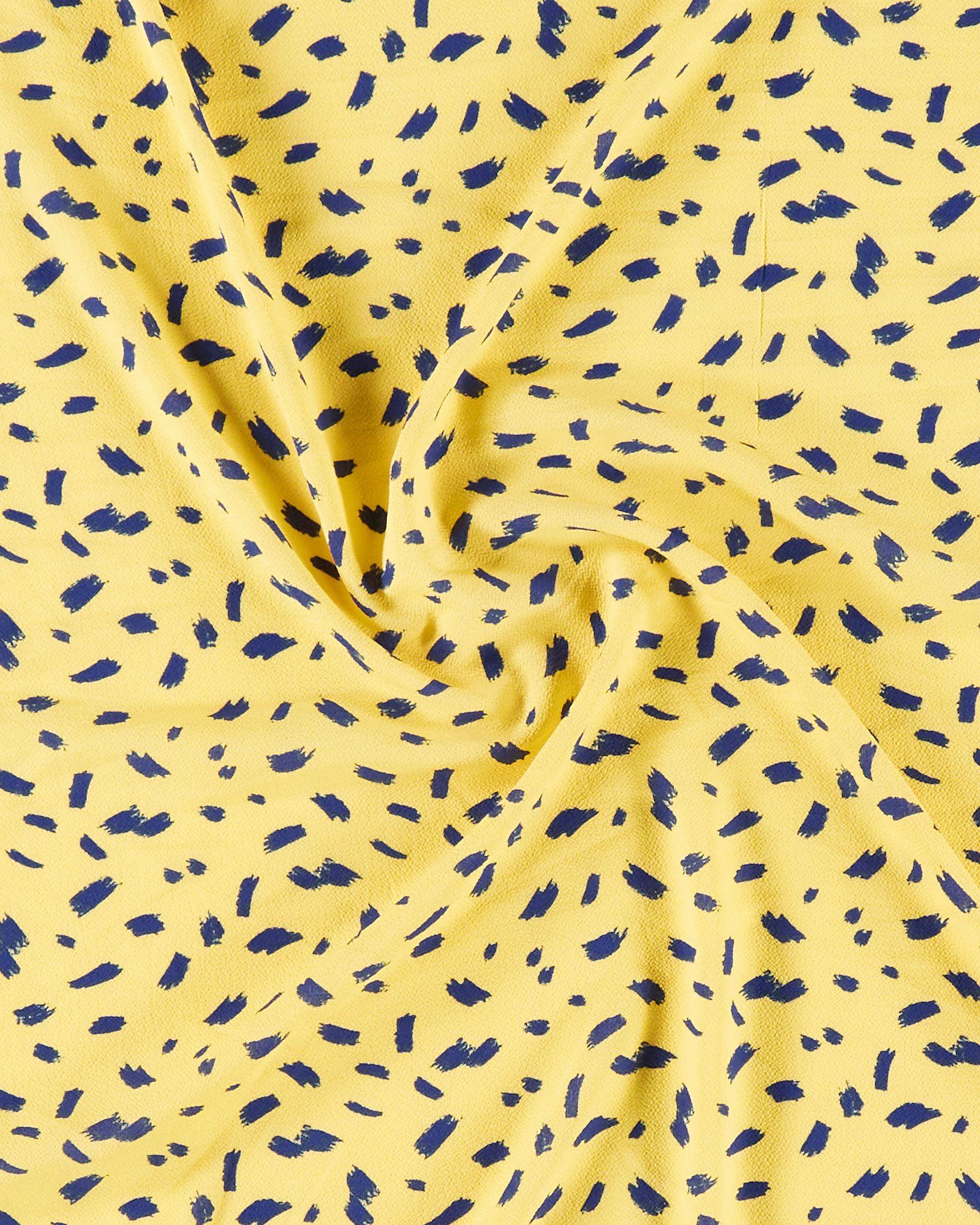 Vævet crepe gul med cobolt print 560302_pack