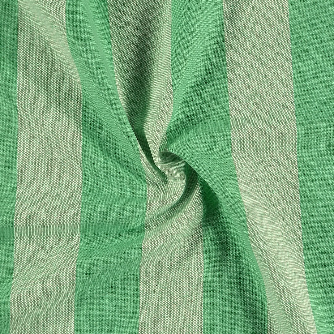 Billede af Vævet garnfarvet klar lys grøn strib