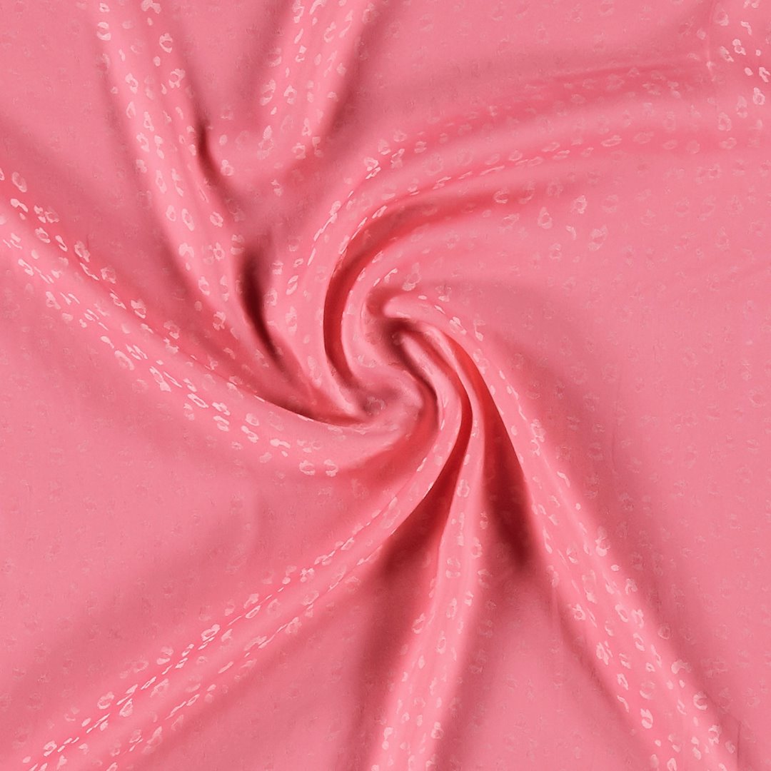 Billede af Vævet jacquard lys pink med leo mønster
