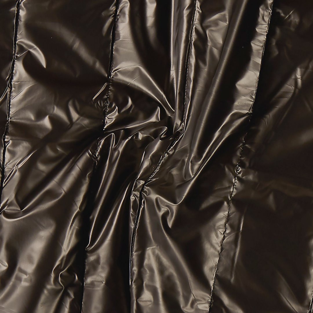 Billede af Vævet quilt mørk brun m foer