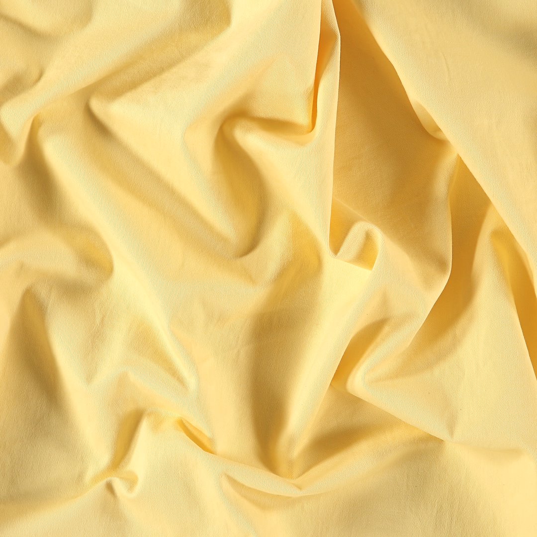 Billede af Vævet stretch twill vasket gul