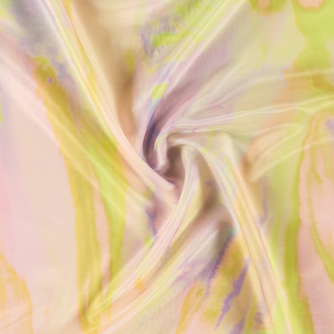 Billede af Vævet twill med gul/lille tie dye