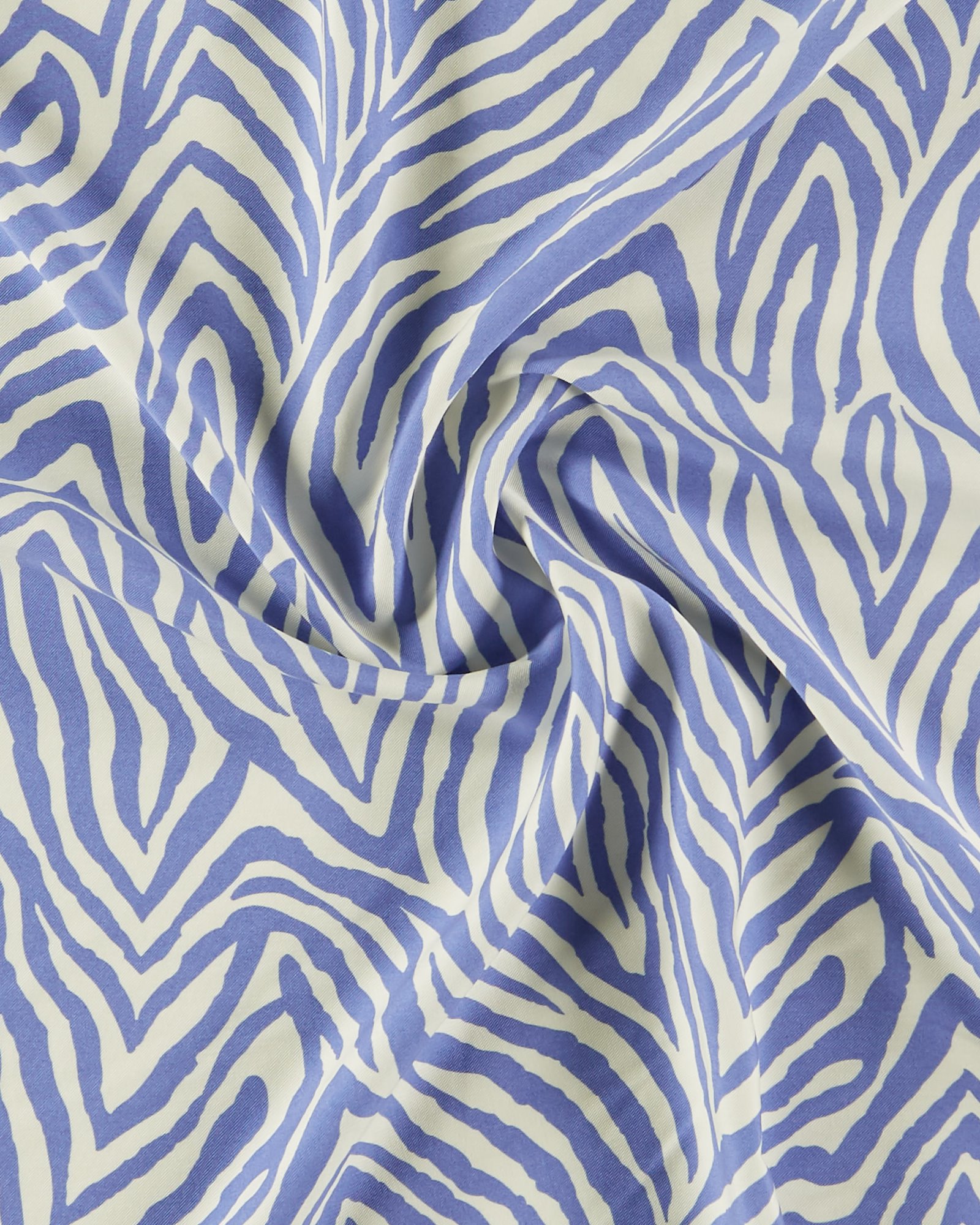 Vævet viscose twill hvid/blå zebra print 521140_pack