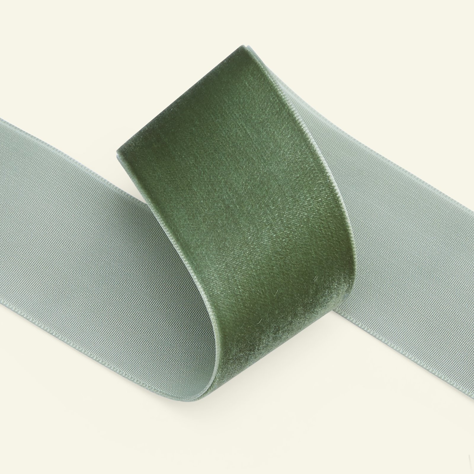 Velvet ribbon 38mm dusty green 3m 22615_pack