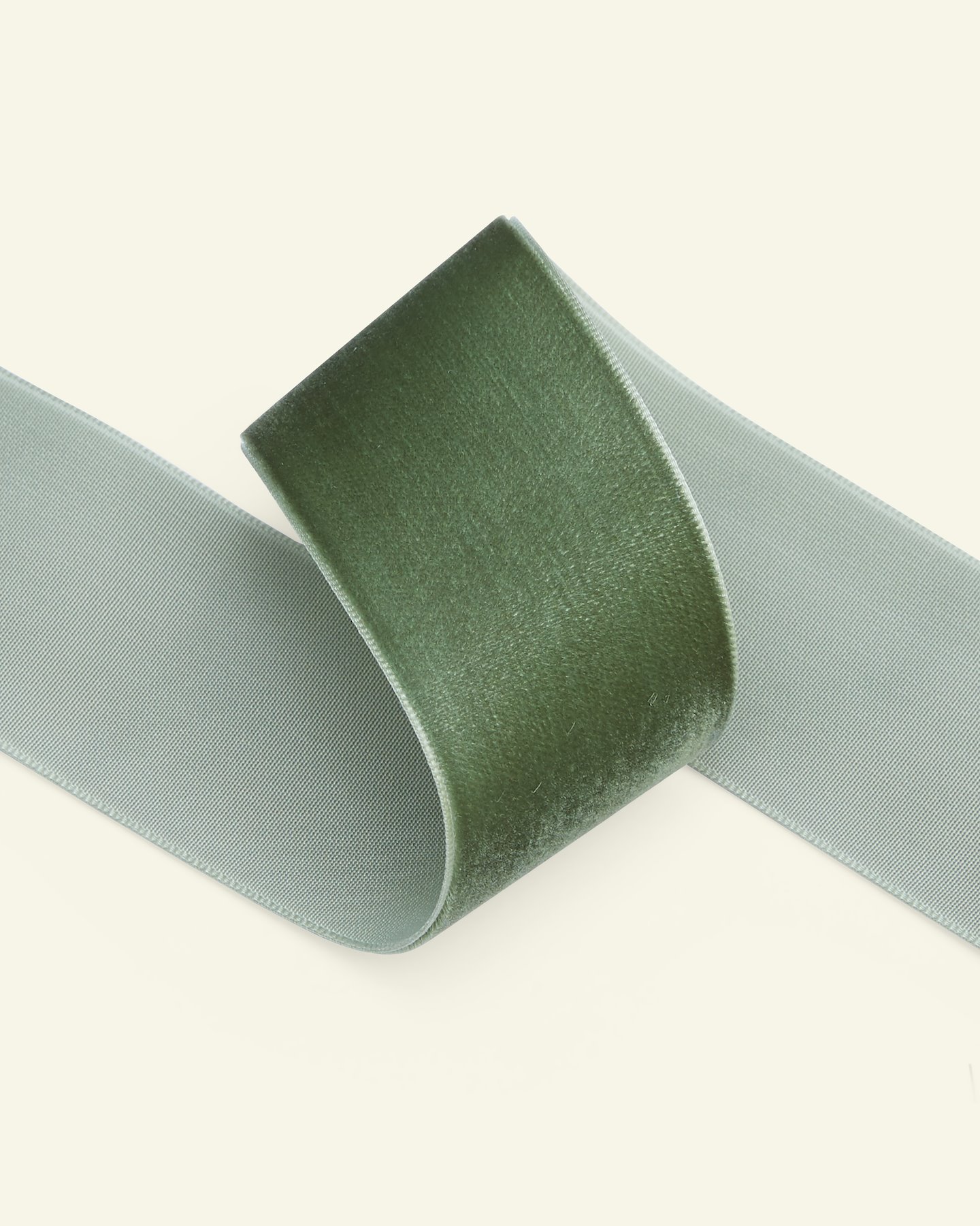Velvet ribbon 38mm dusty green 3m 22615_pack