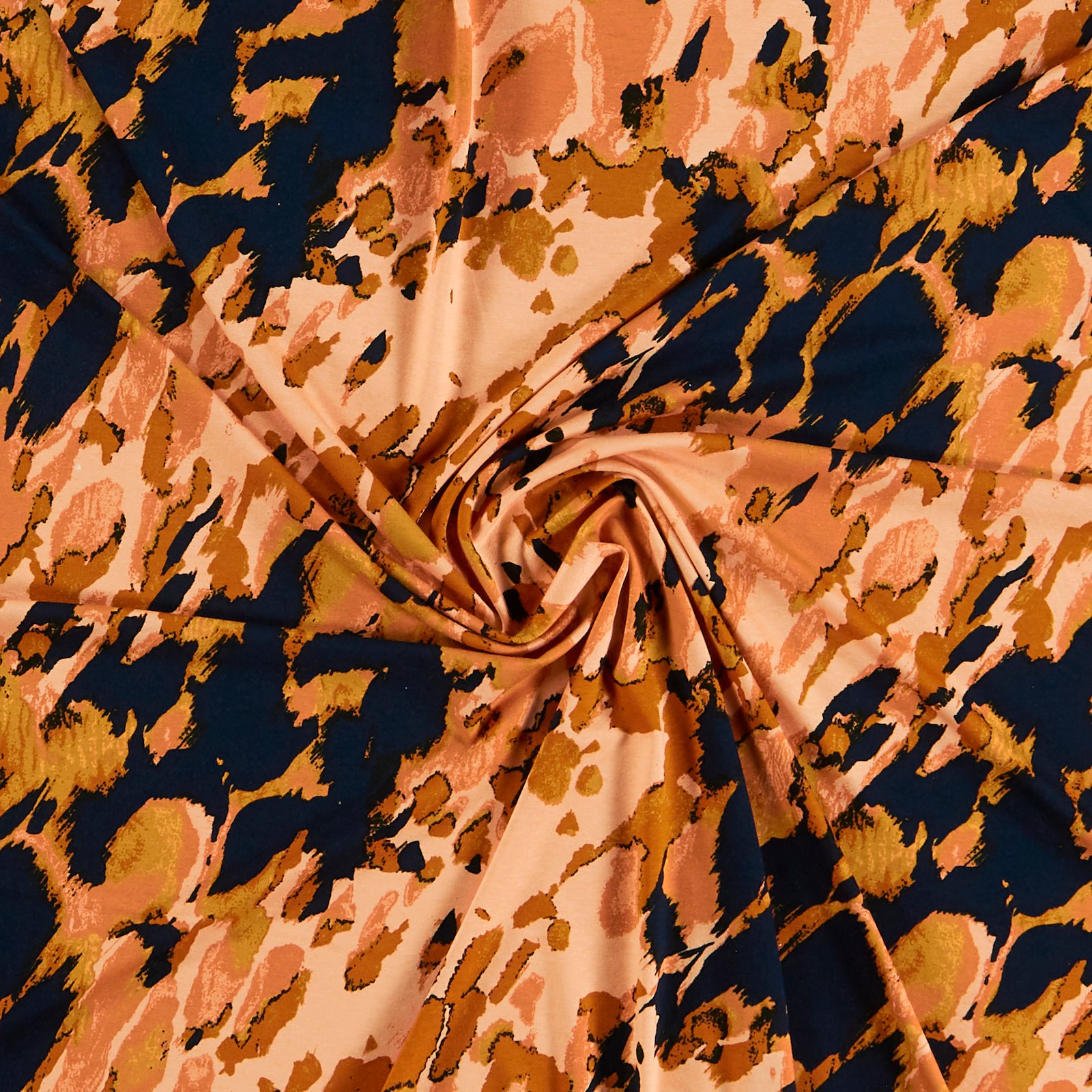 Viscose jersey orange m abstrakt print 273521_pack