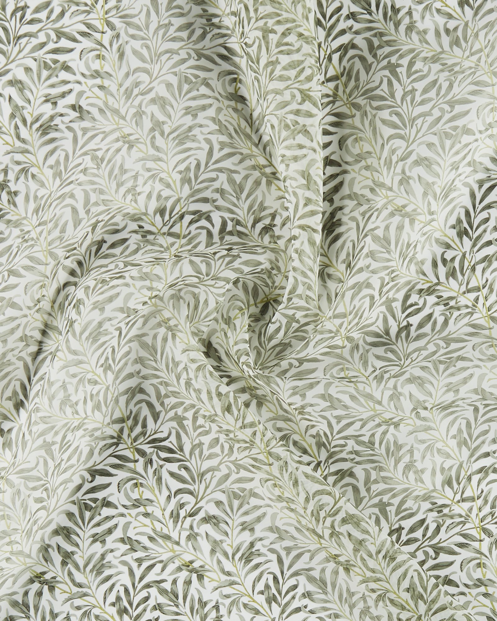 Voile white/green/gray branch pattern 816348_pack