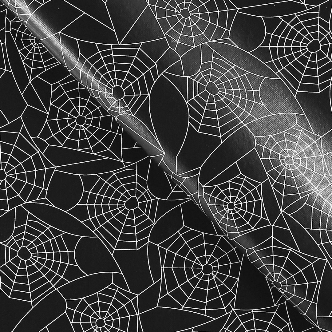 Billede af Voksdug sort m hvid spindelvæv