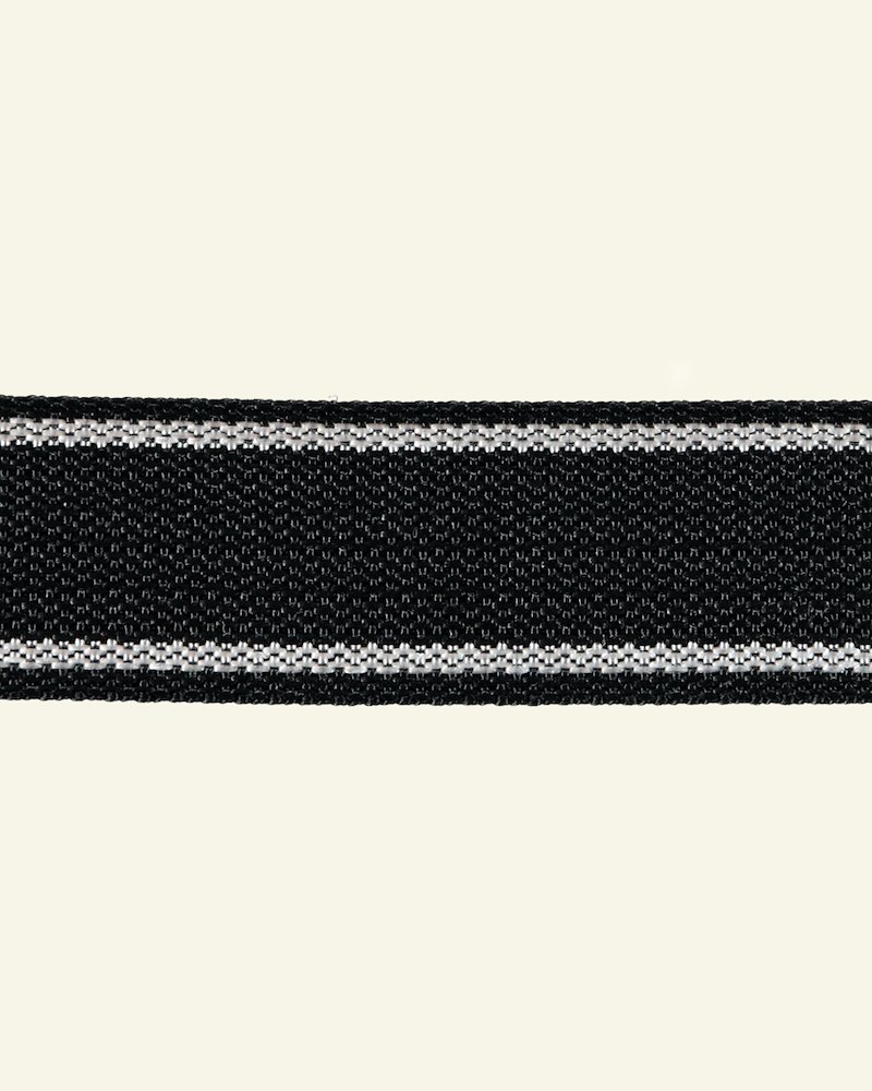 Webbing ribbon 38mm black/white 5m 80091_pack