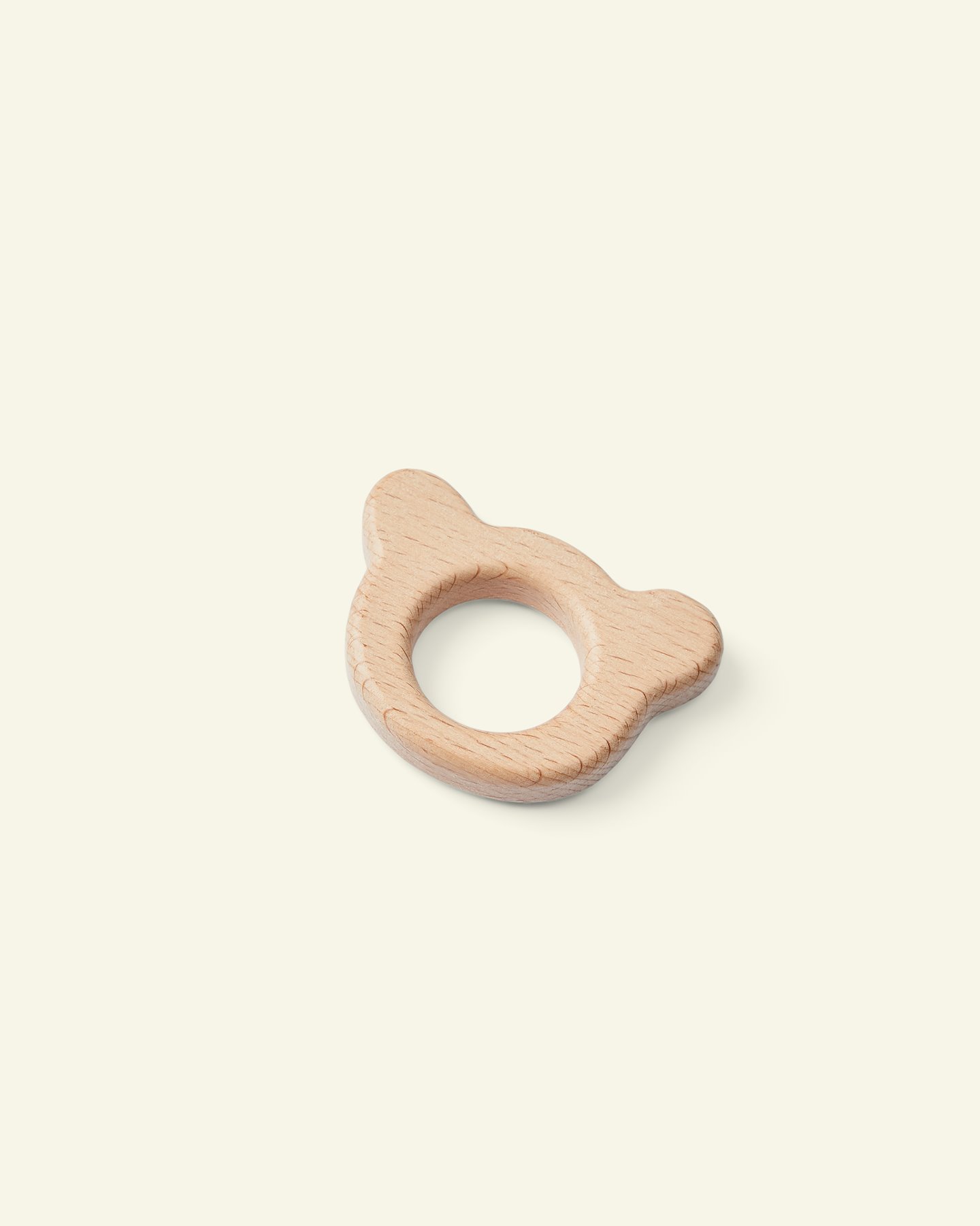 Wooden ring 63x42mm teddy bear 1pc 43973_pack