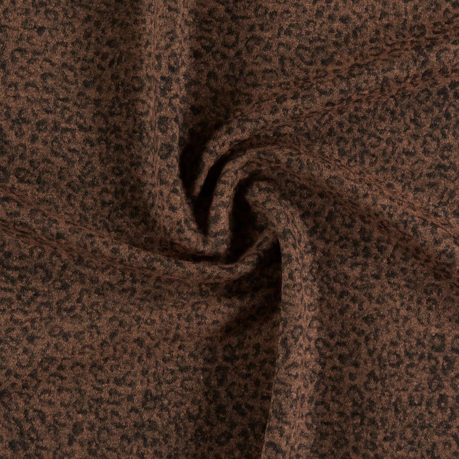 Wool felt brown with black leo print 310427_pack