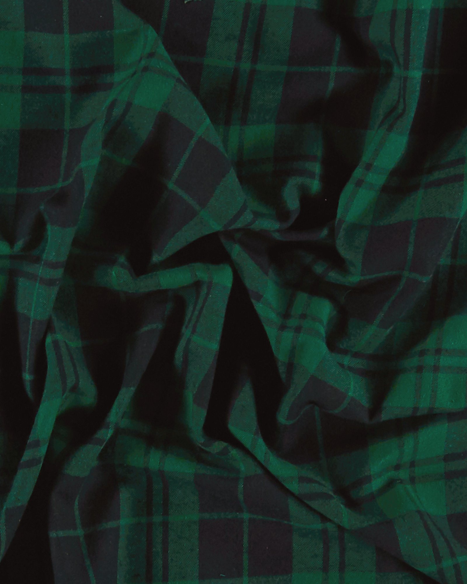 Woven cotton green/black YD check 501809_pack