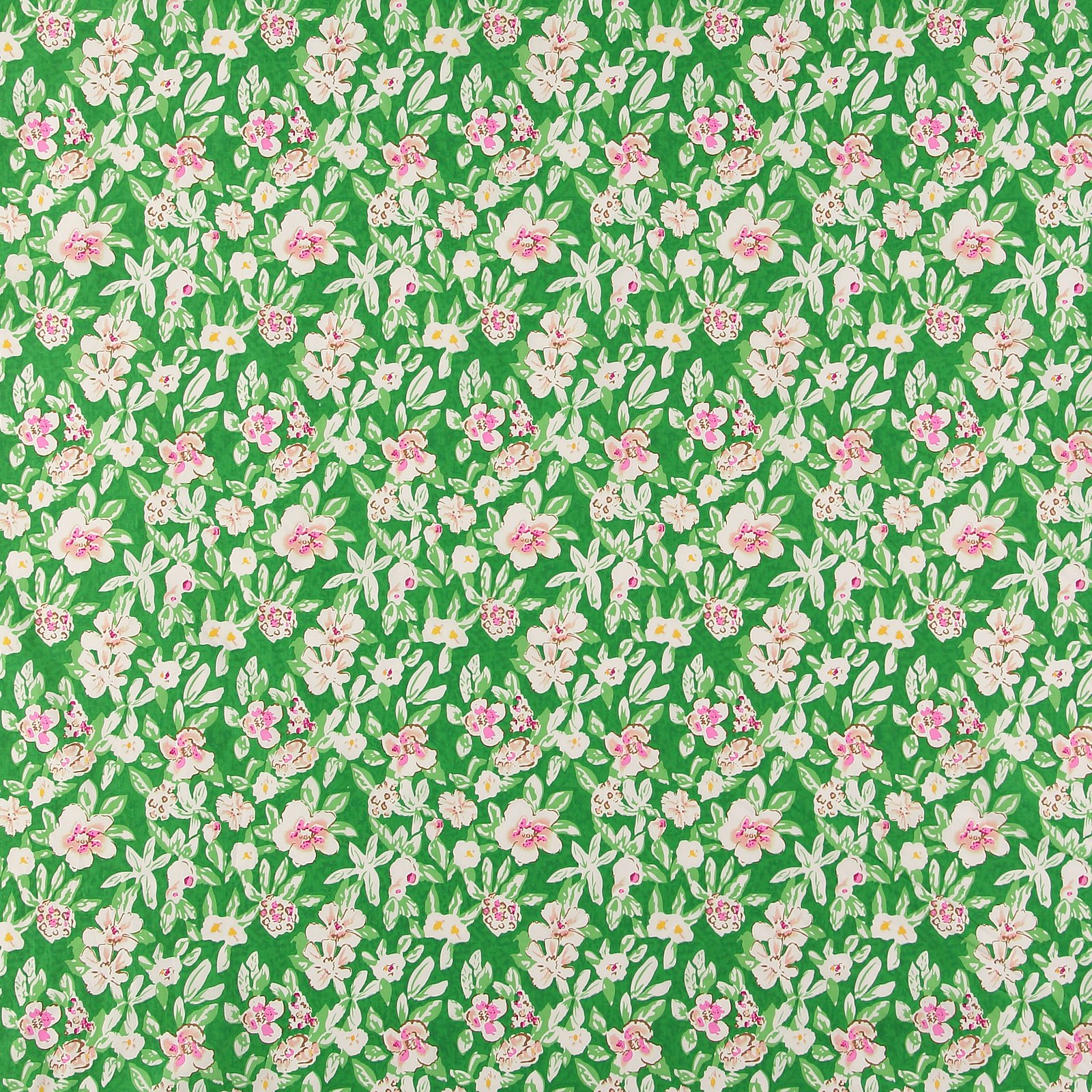 Woven cotton green with big flowers 501967_pack_sp