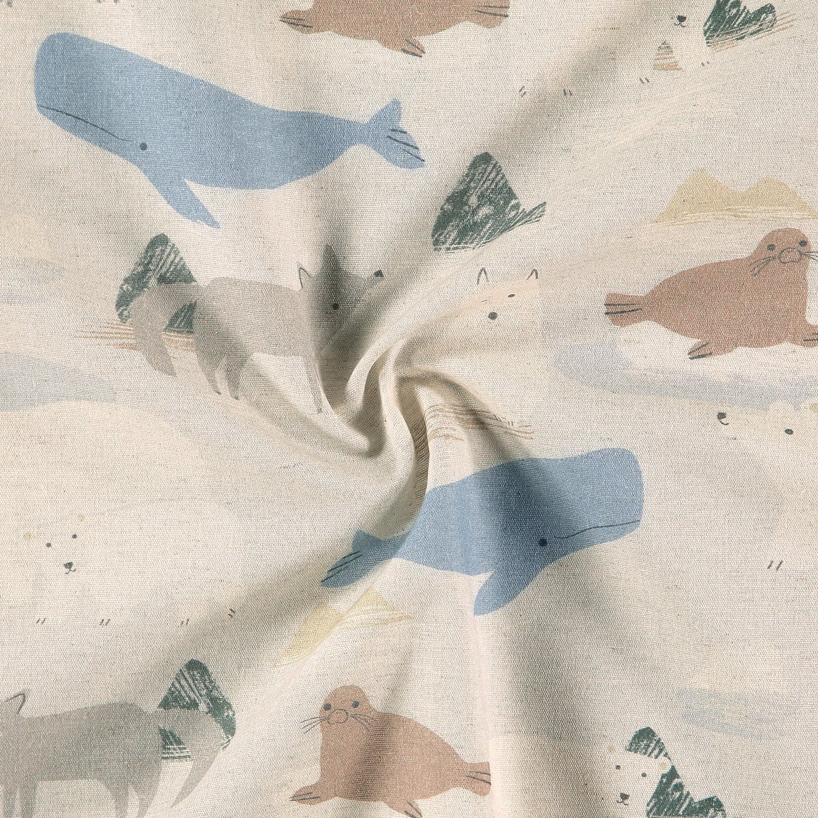 Woven cotton/linen with northern animals 780730_pack