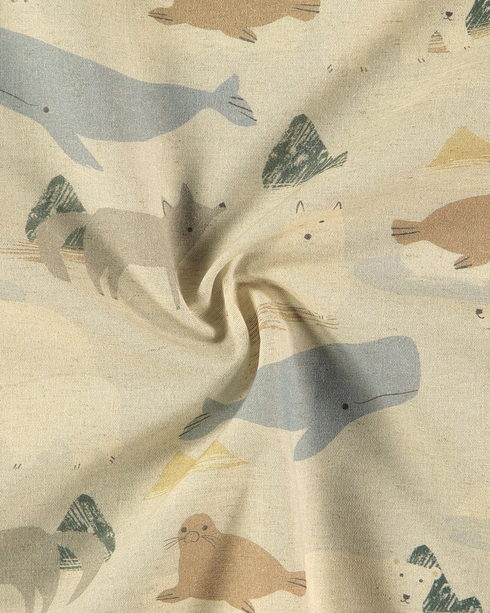 Woven cotton/linen with northern animals 780730_pack