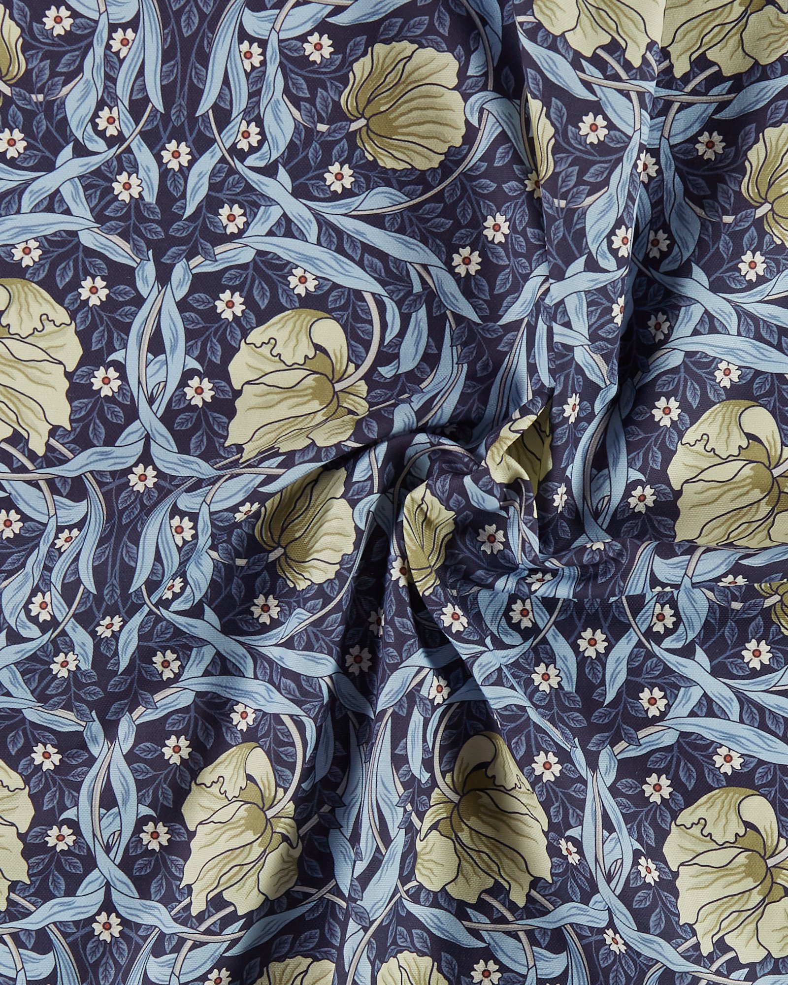 Woven cotton mix blue flower pattern 750534_pack
