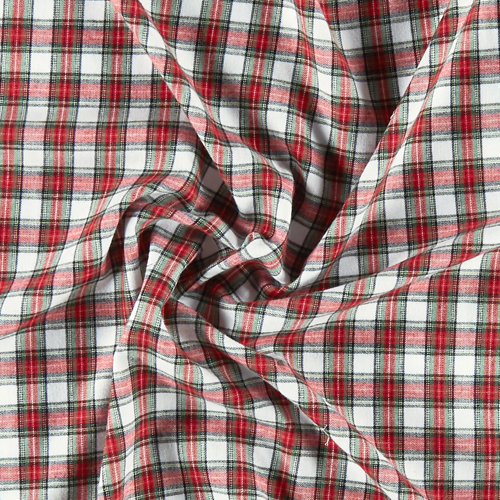 Woven cotton nature/red/green YD check 500313_pack