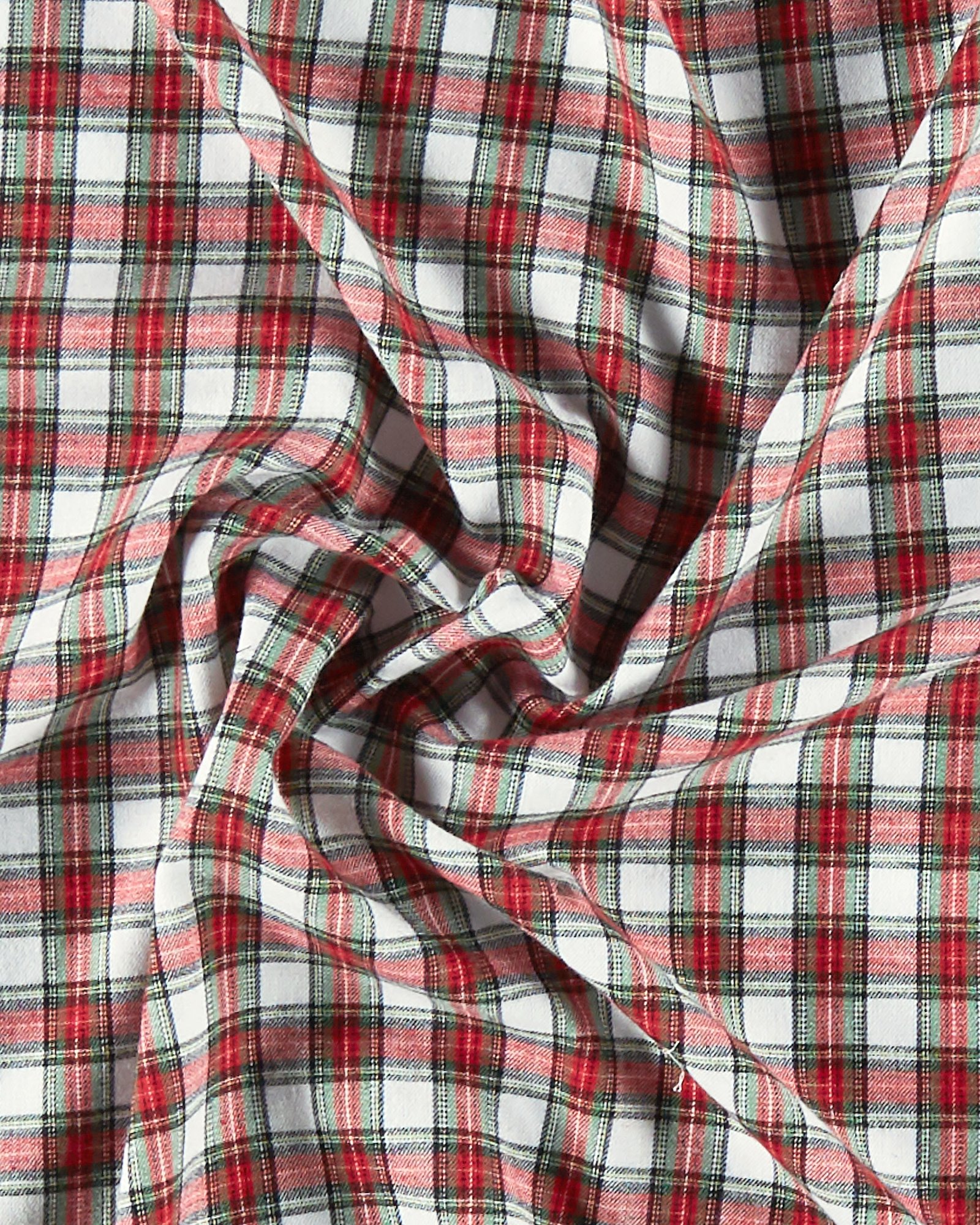 Woven cotton nature/red/green YD check 500313_pack
