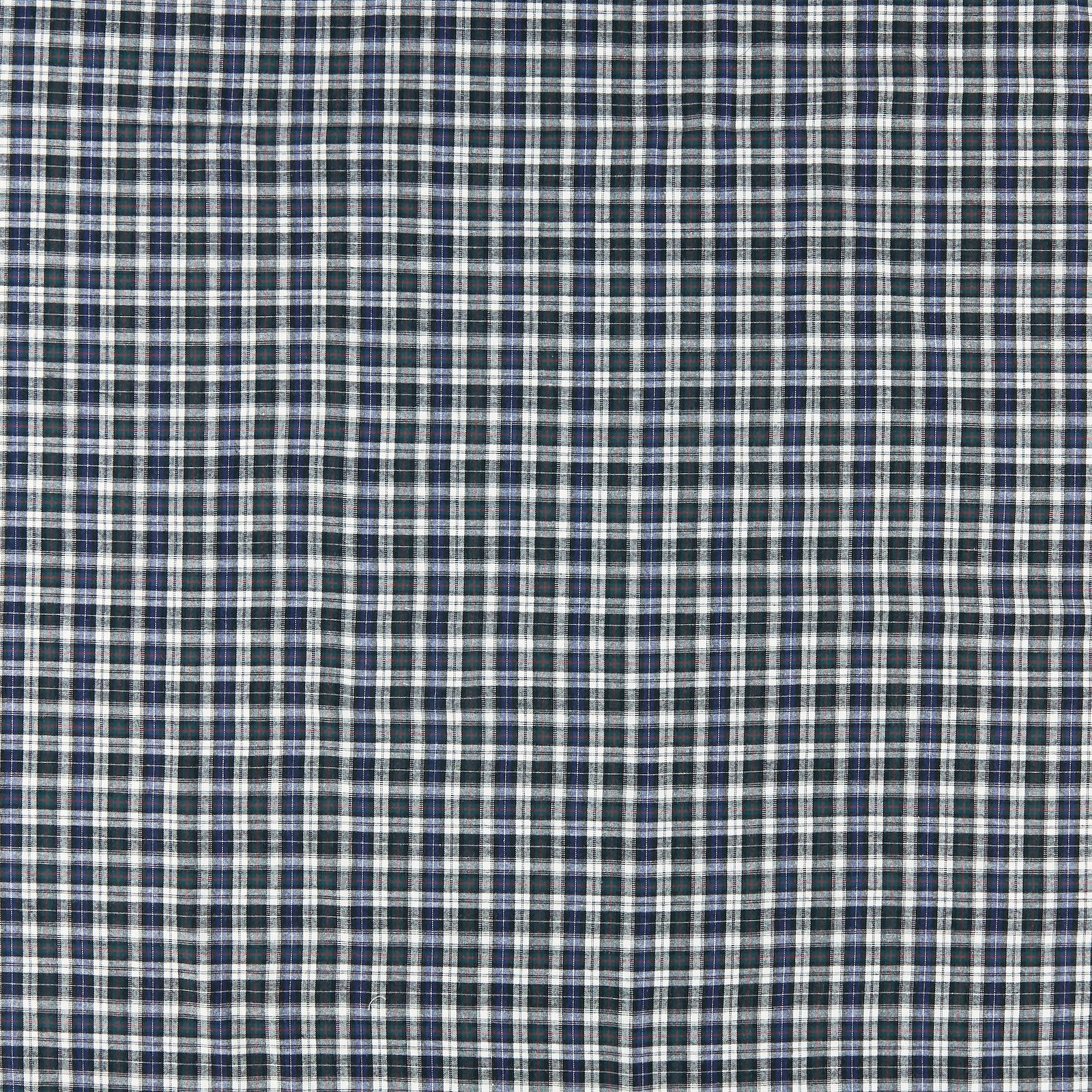 Woven cotton navy/green YD check 500315_pack_sp