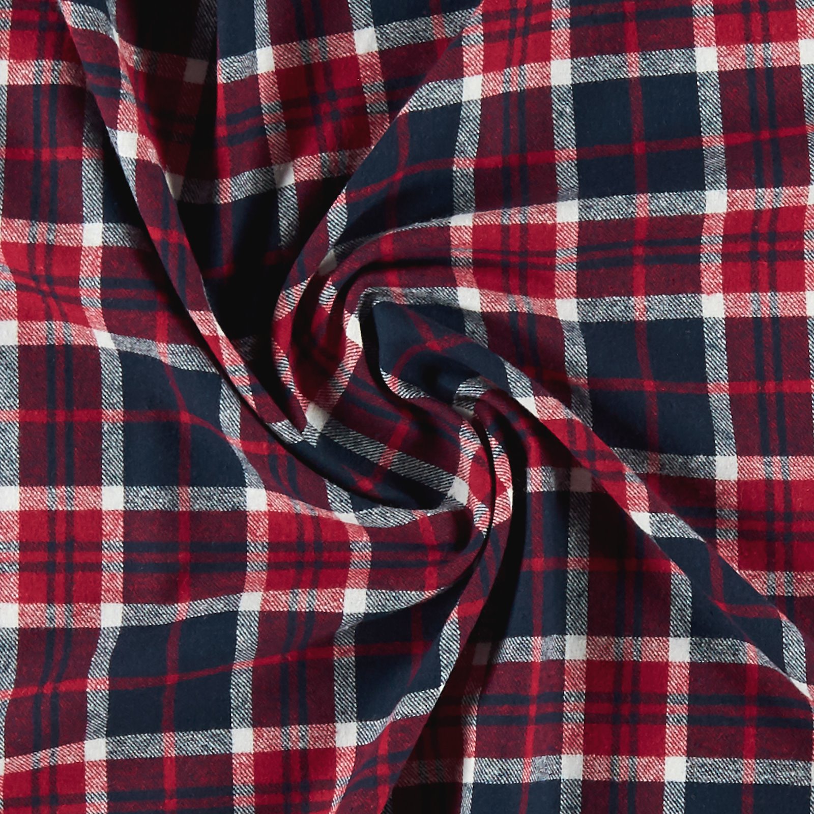 Woven cotton navy/red/white YD check 502047_pack