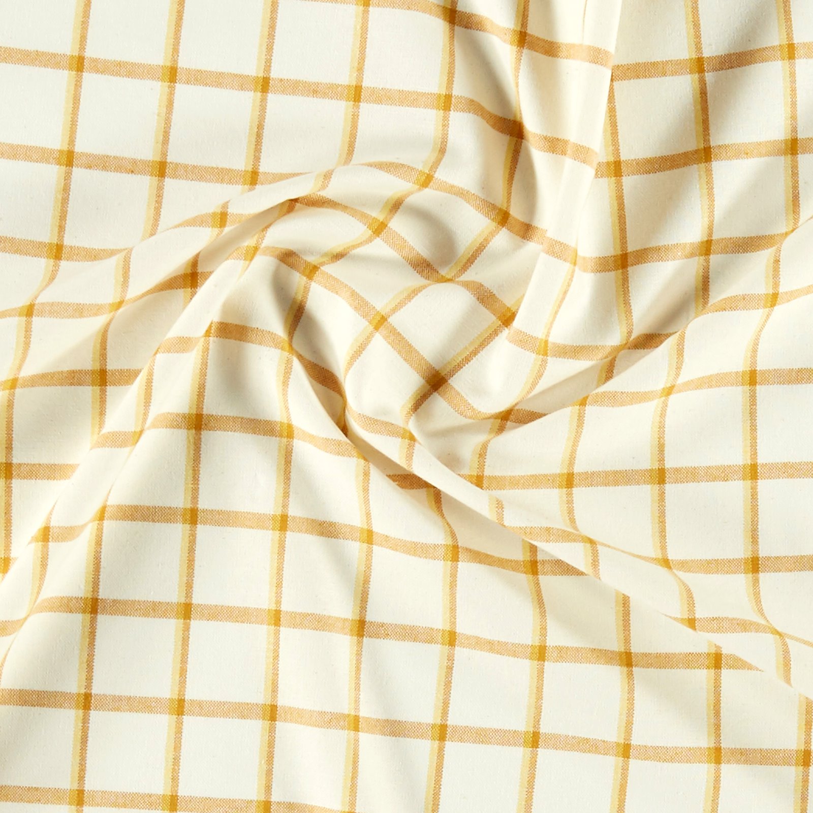 Woven cotton offwhite/yellow YD check 816303_pack