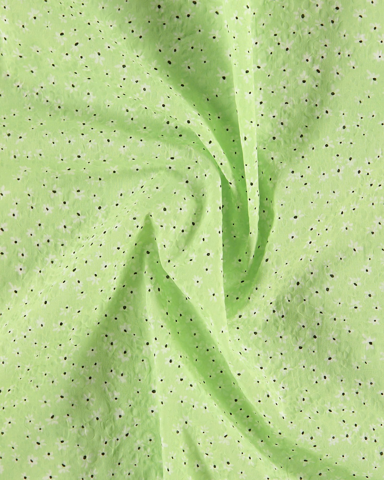 Woven cotton pastelgreen burnout flowers 501955_pack