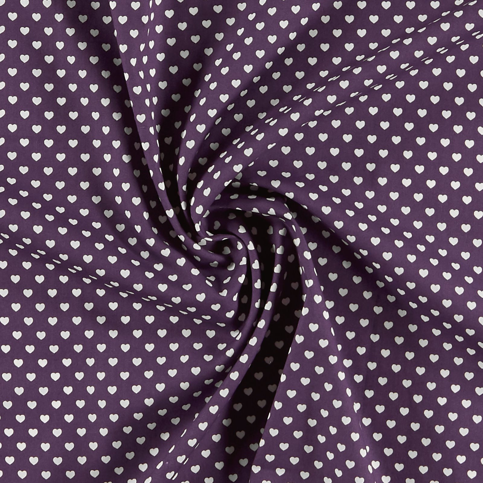 Woven cotton purple w white hearts 780923_pack