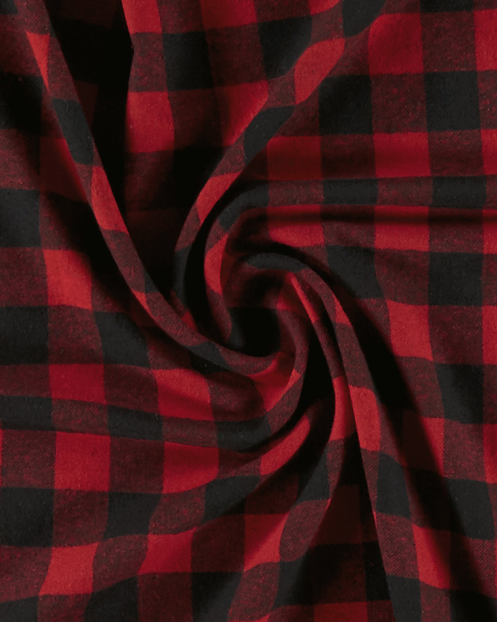 Woven cotton red/black YD check 502048_pack
