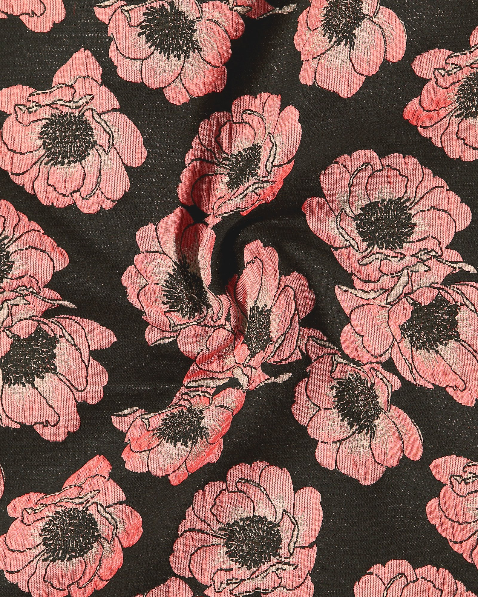 Woven jacquard black with rose flowers 400345_pack