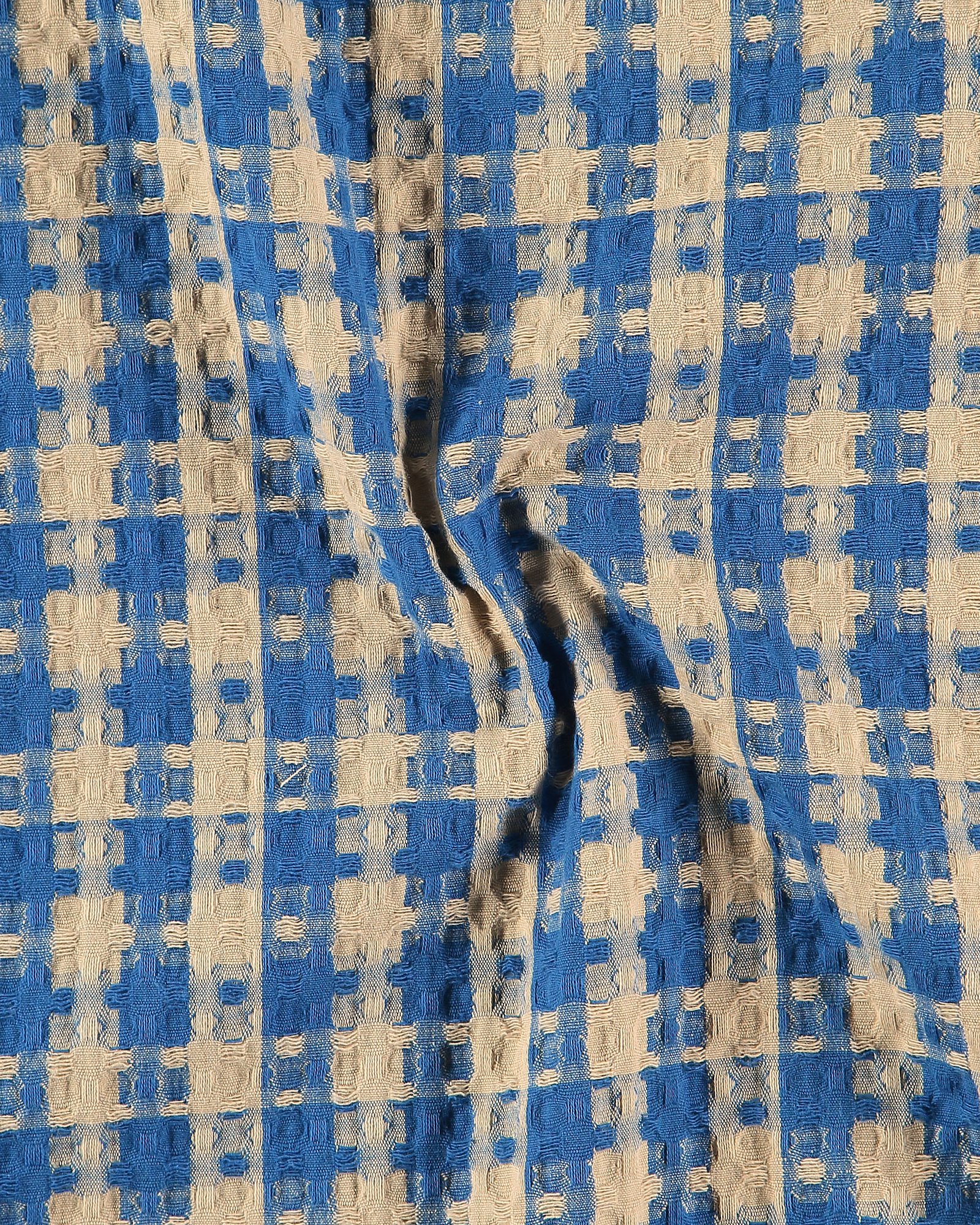 Woven jacquard sand/cobalt YD structure 501970_pack