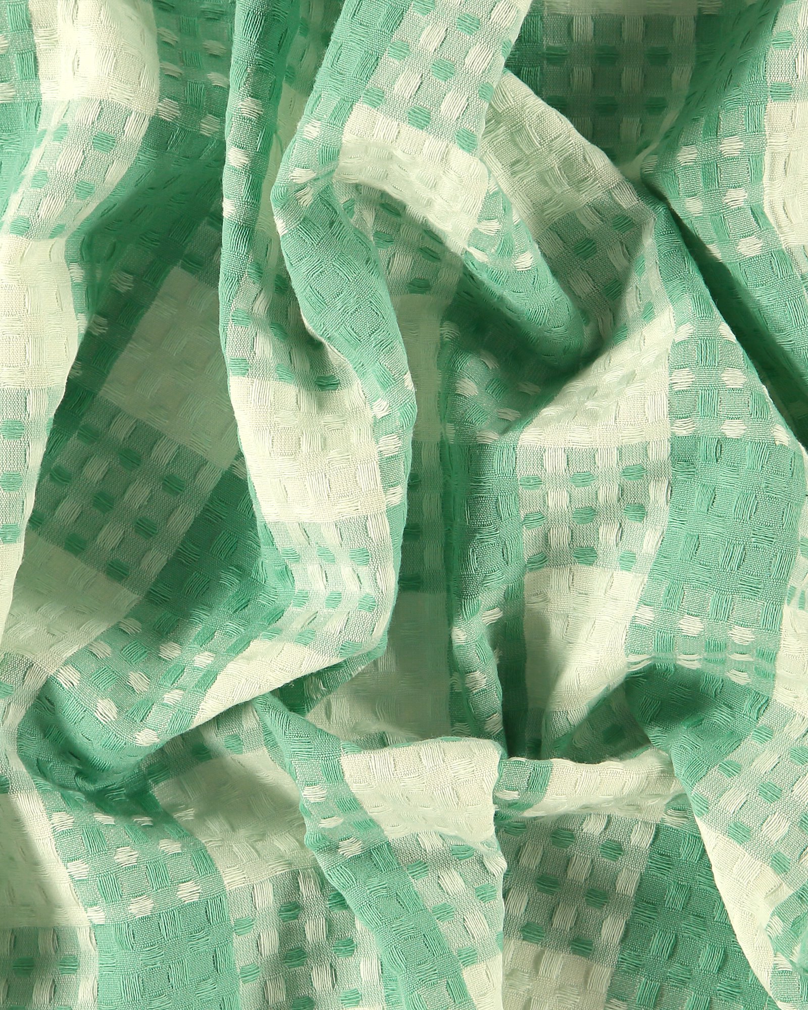 Woven jacquard w structure mint checks 501871_pack