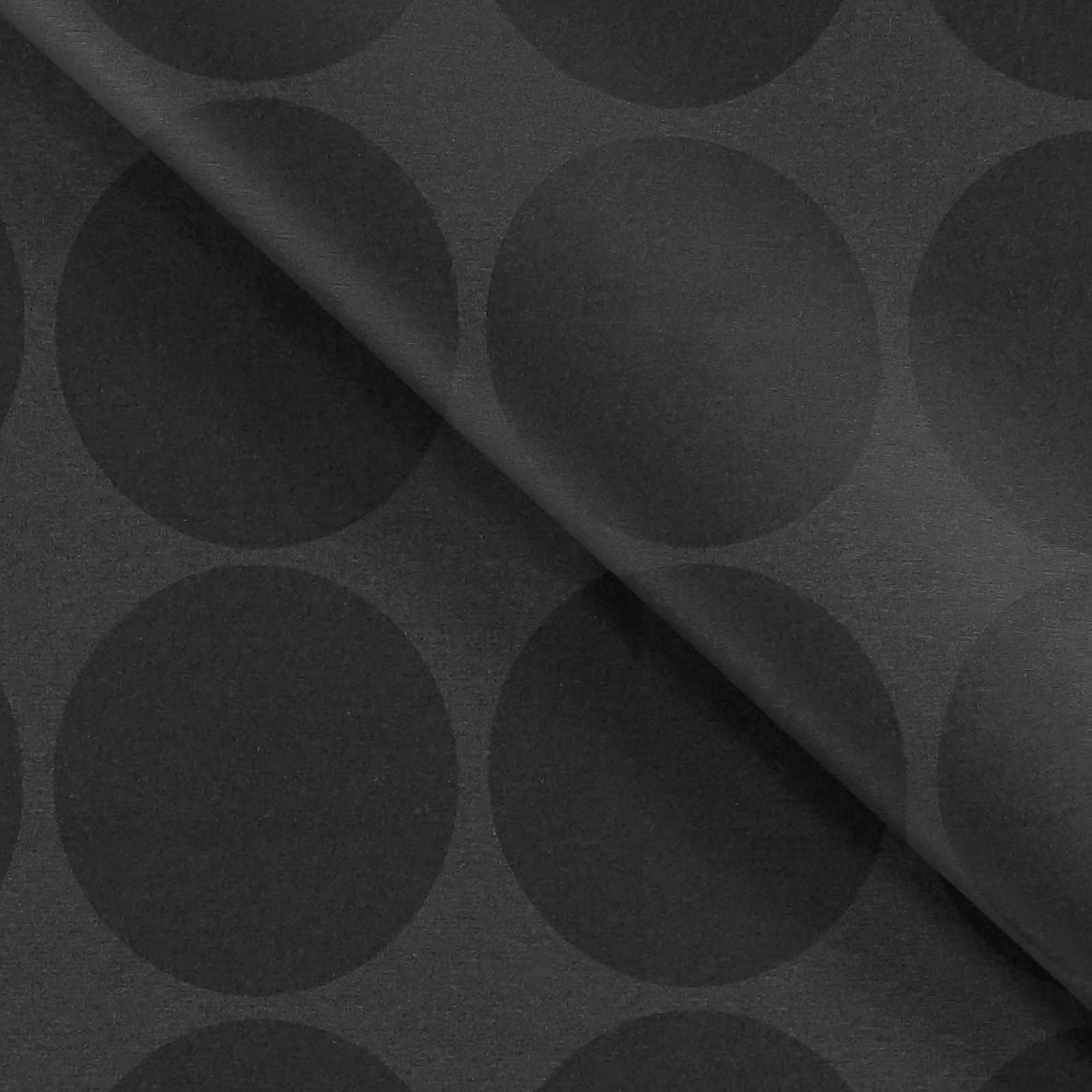 Woven oil cloth black w 12 cm black dots 870246_pack