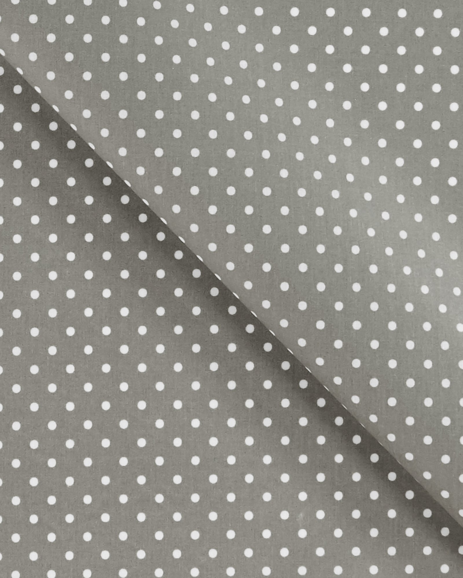 Woven oilcloth grey w white dots 860485_pack