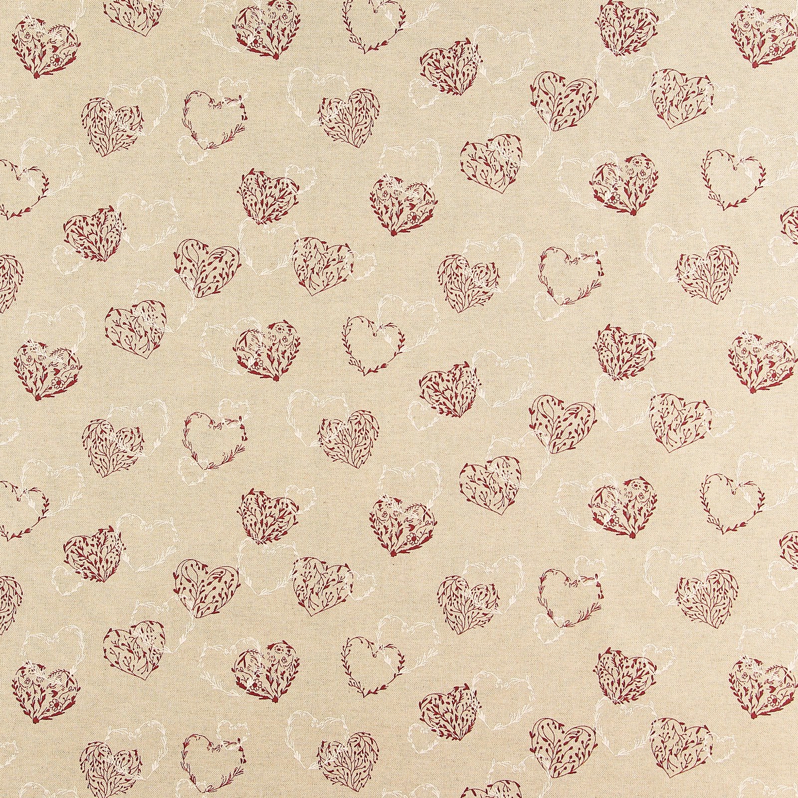Woven oilcloth linenlook white/red heart 872326_pack_sp