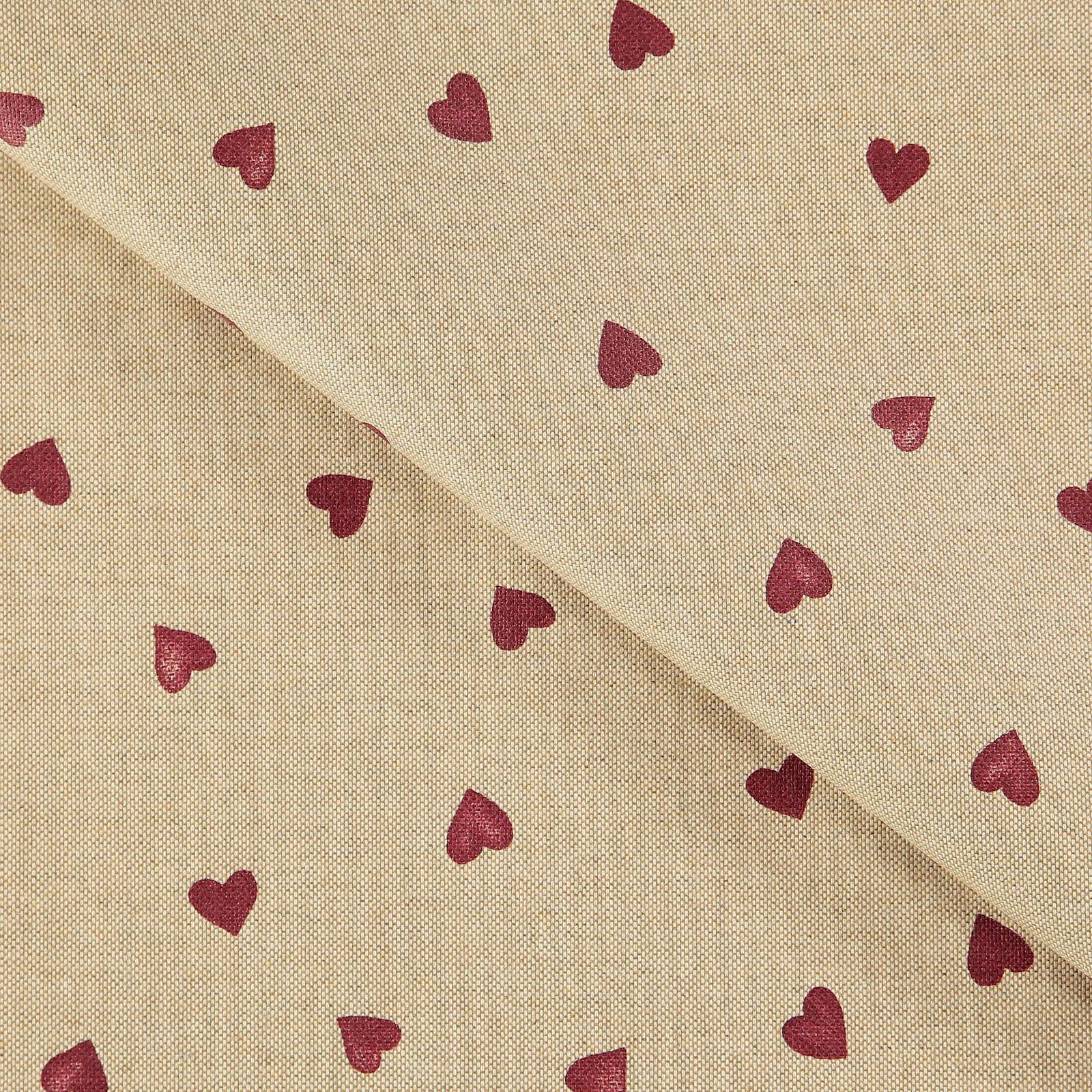 Woven oilcloth linenlook with red hearts 872310_pack