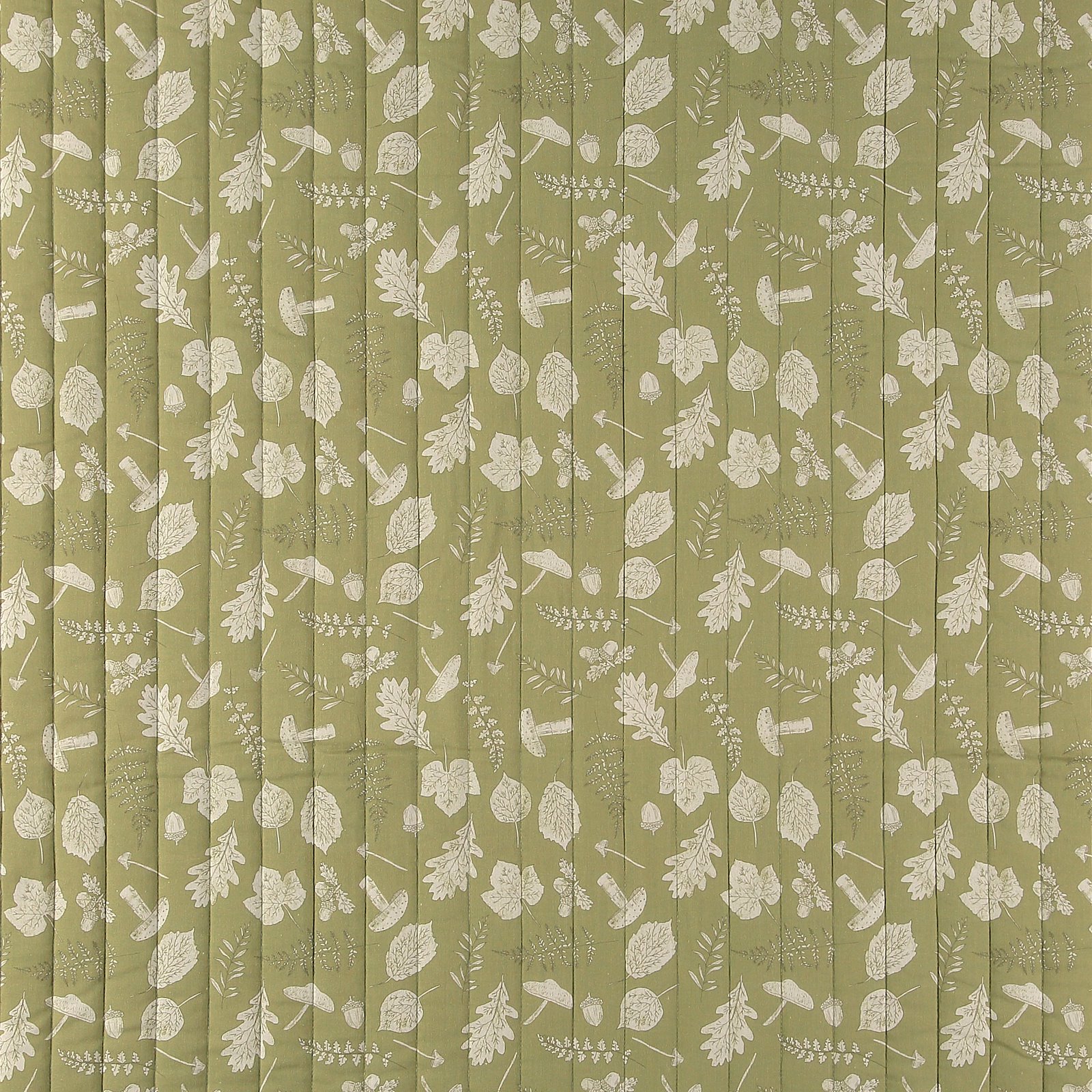 Woven quilt olive green w leafs 2-sided 920258_pack_sp