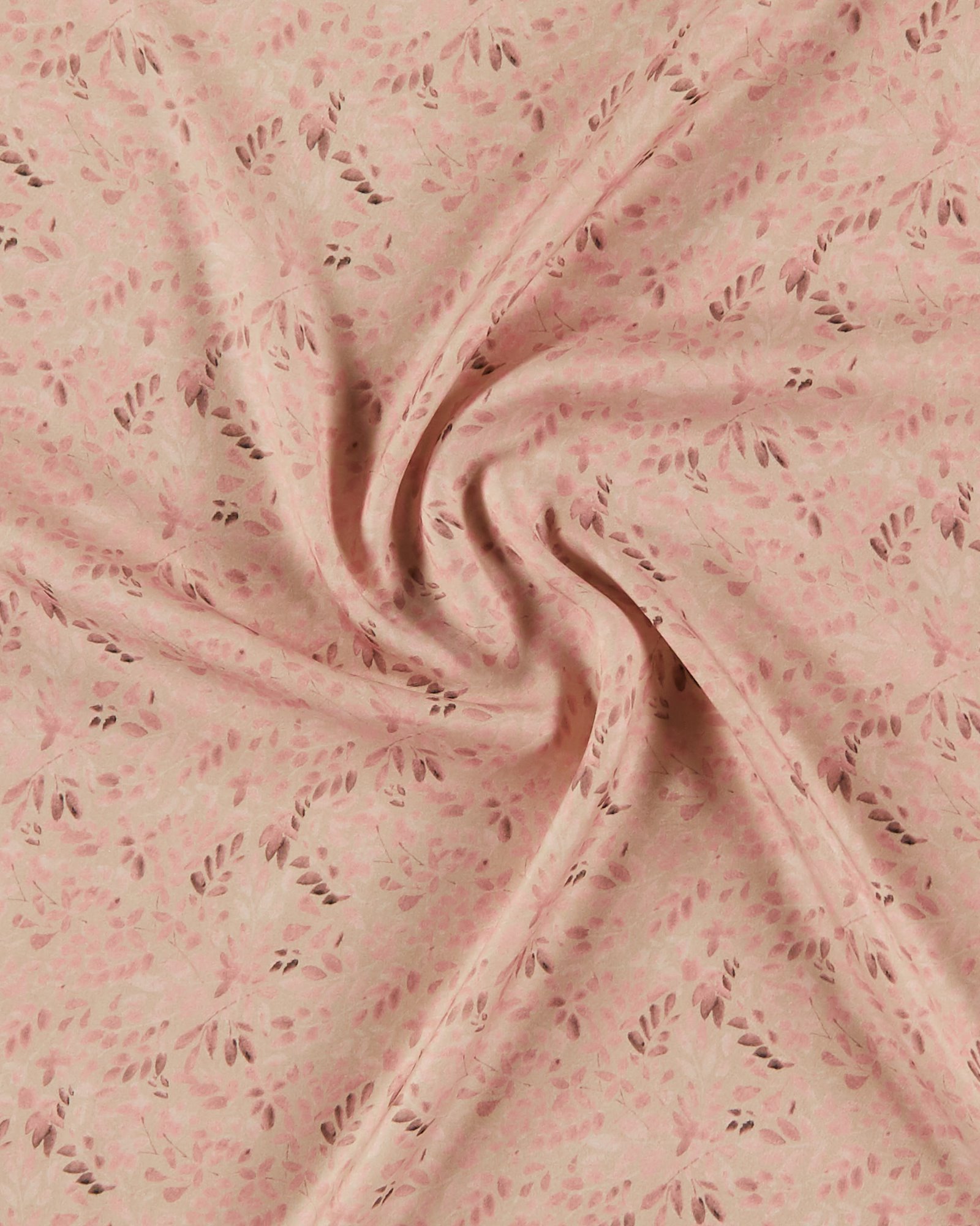 Woven sateen viscose w leaves old rose 710852_pack